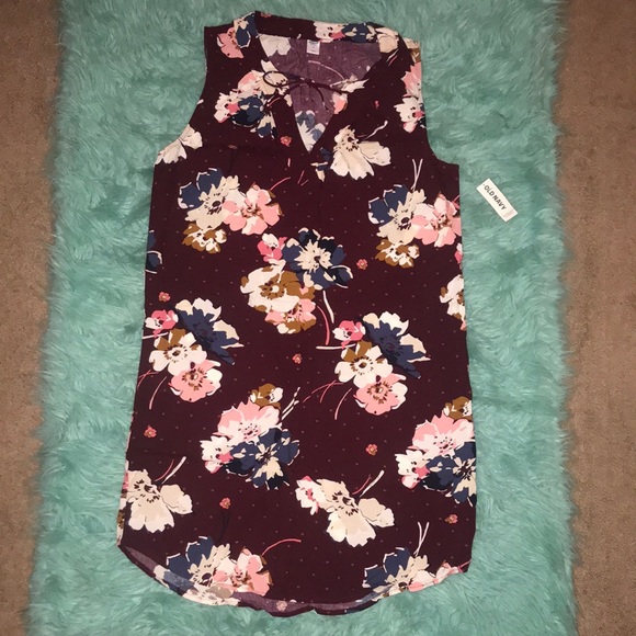 NWT Old Navy floral sleeveless mini dress | size M - Picture 1 of 7